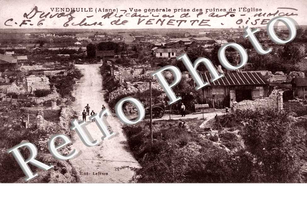 Vue generale prise des ruines de l&#039;eglise