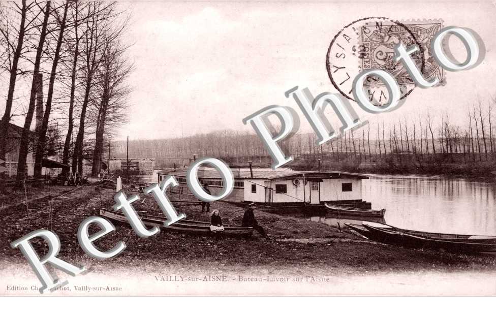 Bateau-lavoir sur l'Aisne