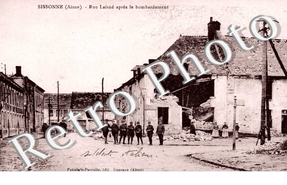 Rue Laisne apres le Bombardement