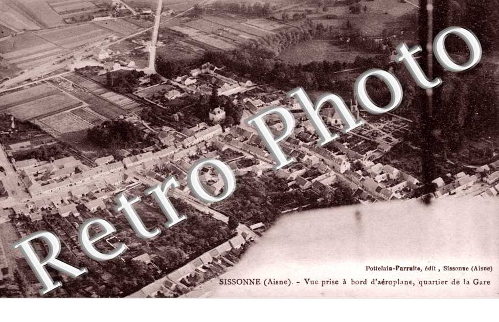 Vue prise a bord d'aeroplane, Quartier de la Gare