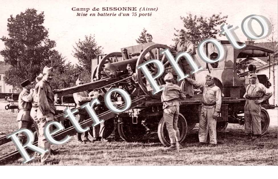 Le Camp, Mise en batterie d'un 75 porte
