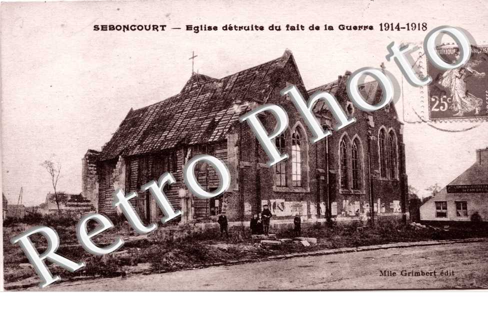 eglise detruite du fait de la guerre 1914-1918