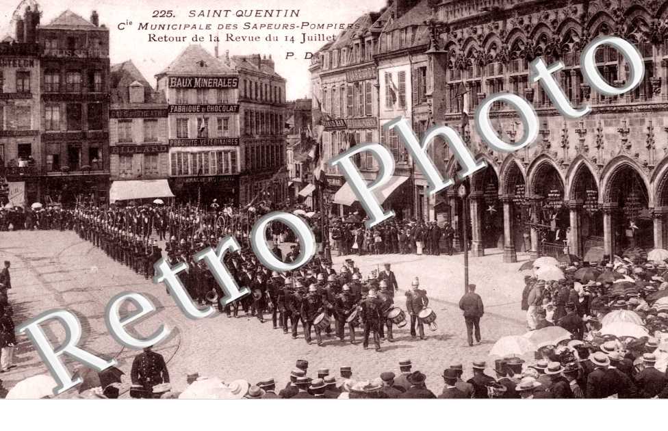 Compagnie Municipale des Sapeurs Pompiers, Retour de la Revue du 14 Juillet