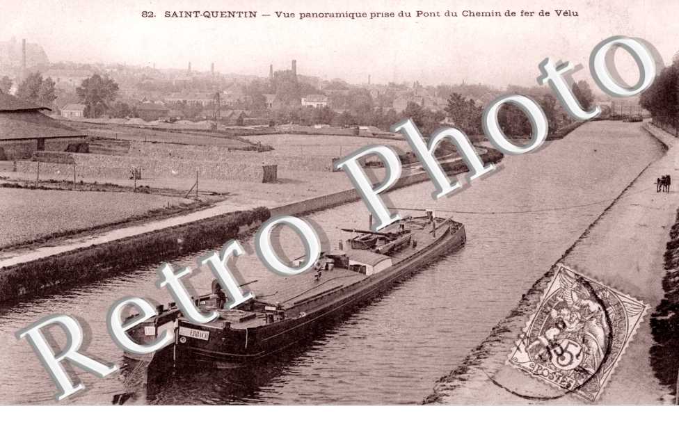 Vue prise du Pont du Chemin de Fer a Velu Bertincourt