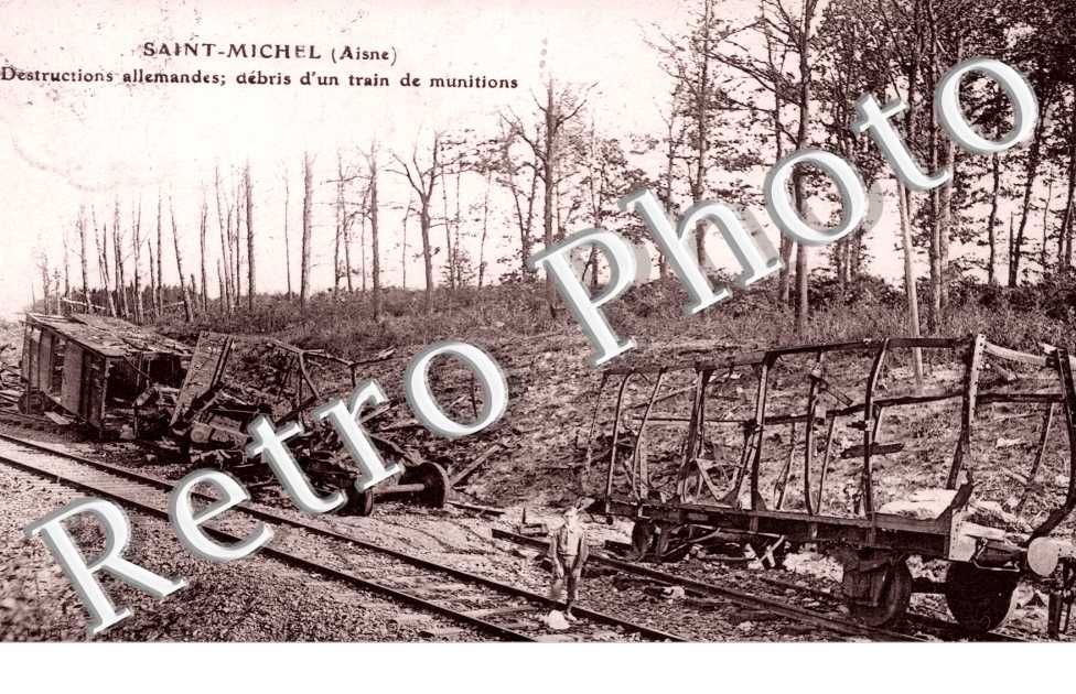 destructions allemandes debris d&#039;un train de munitions
