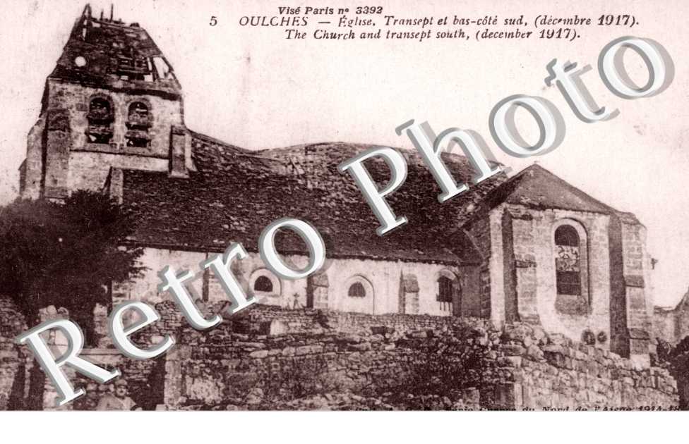 Eglise transept et bas cote  - decembre 1917