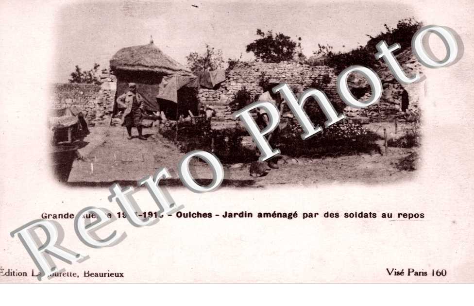 Guerre 1914-1918   Jardin amenage par des soldats au repos