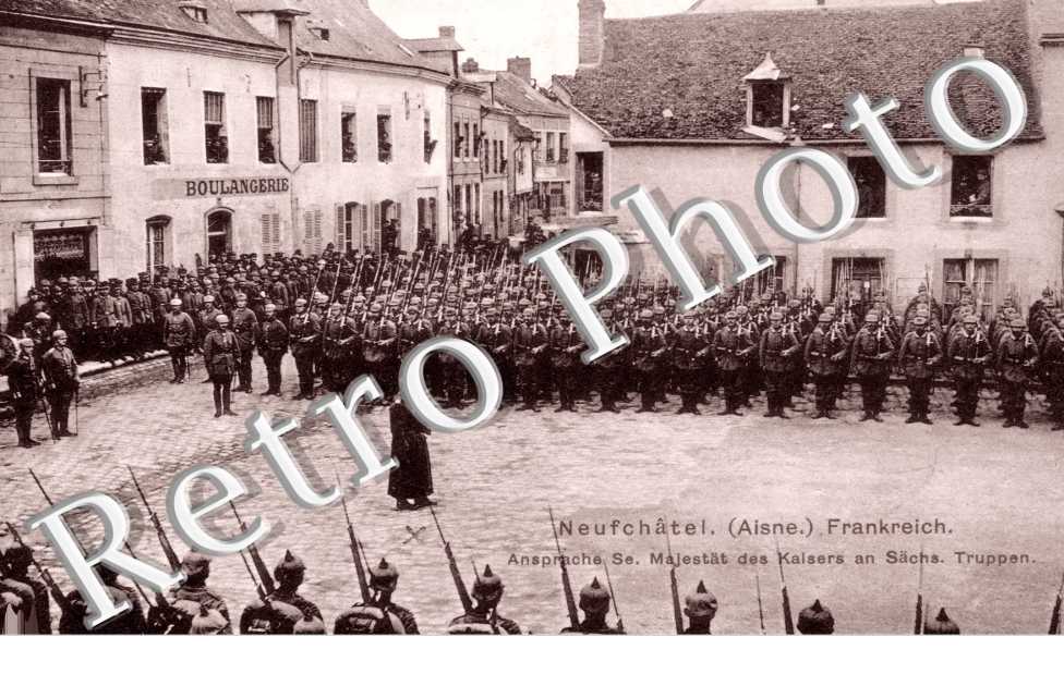 Ansprache Se. majestat des kaisers an Sachs. Truppen + cachet Feldpost