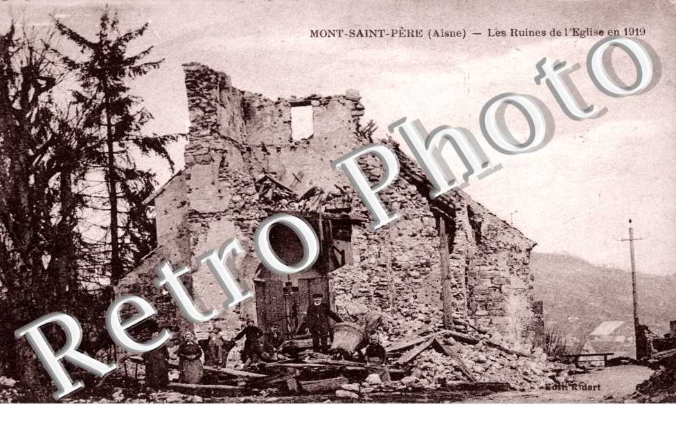 Les Ruines de l'Eglise en 1919