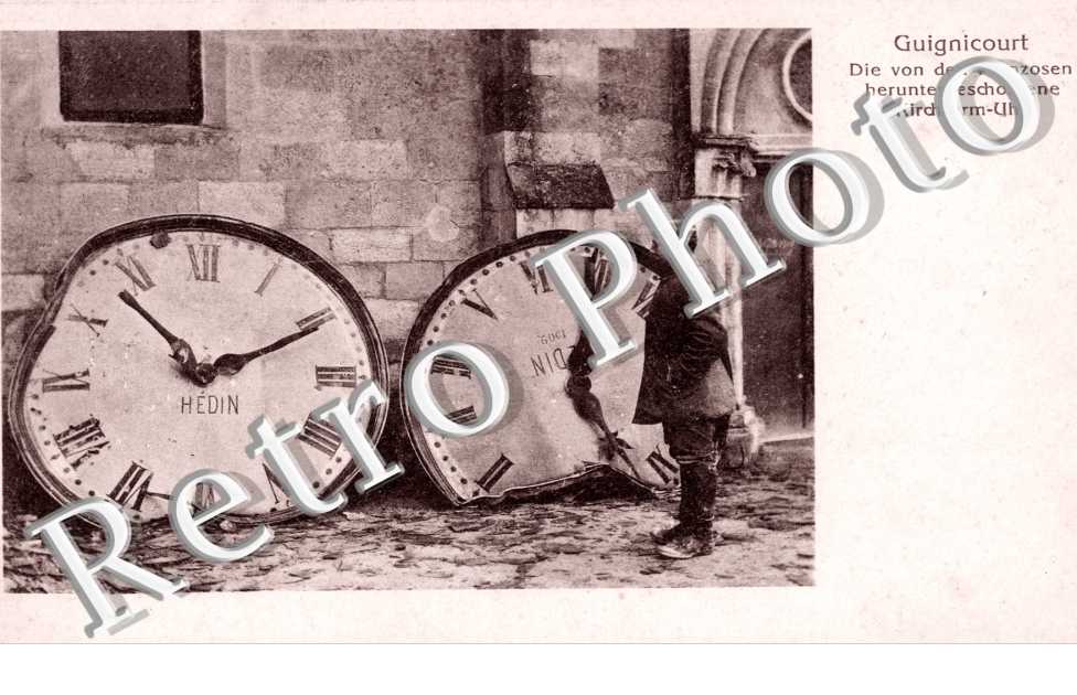 Die von den Franzosen heruntergeschossene Kirchturm Uhr