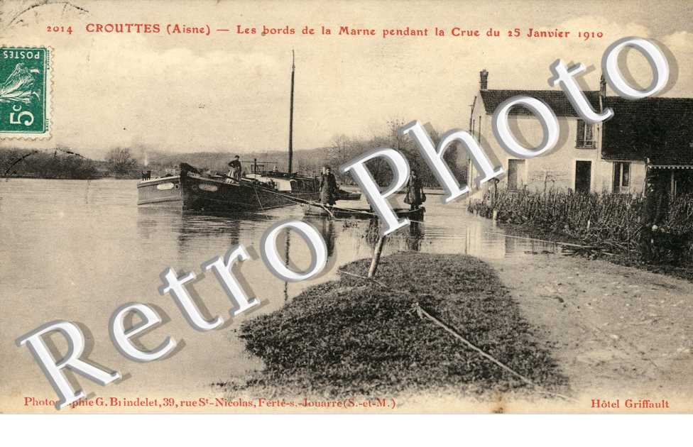 Bords de la Marne pendant la crue du 25 janvier 1910