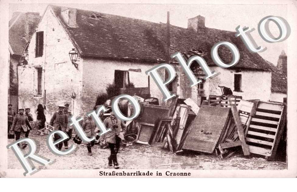 Strassenbarrikade - carte militaire allemande 1915