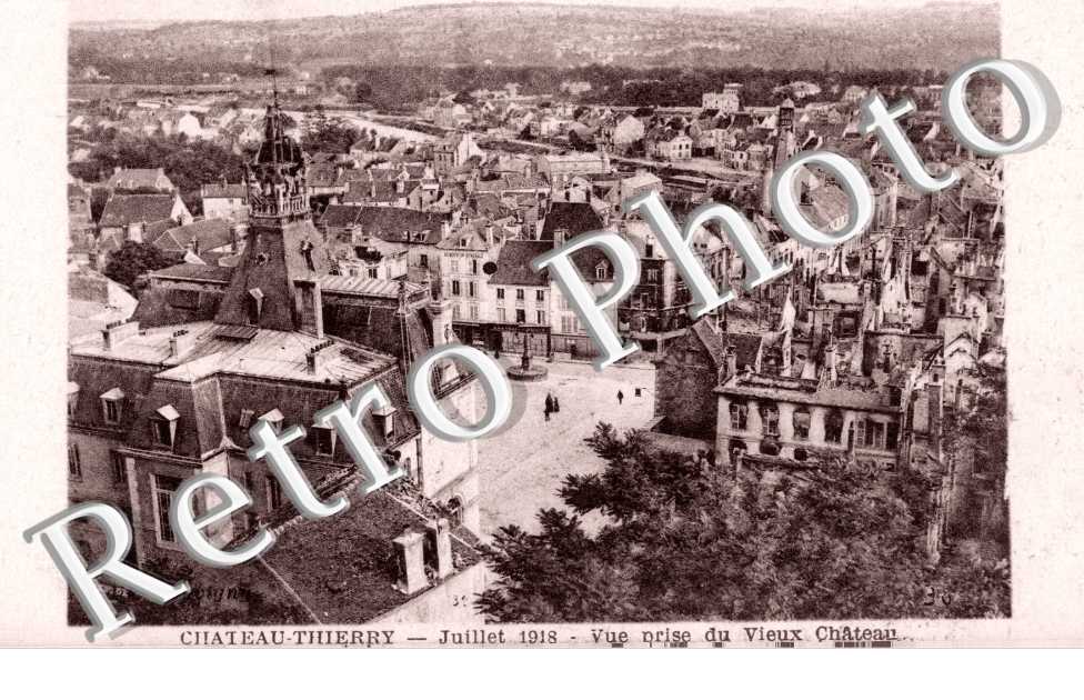 vue prise du vieux chateau Juillet 1918