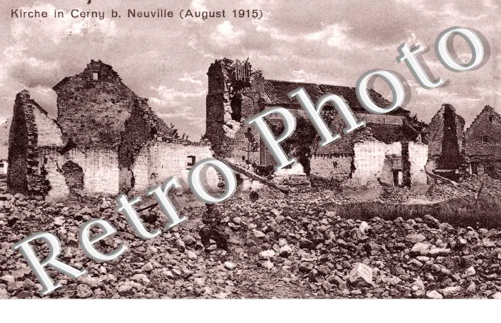 Feldpostkarte - Kirche  (ruines)