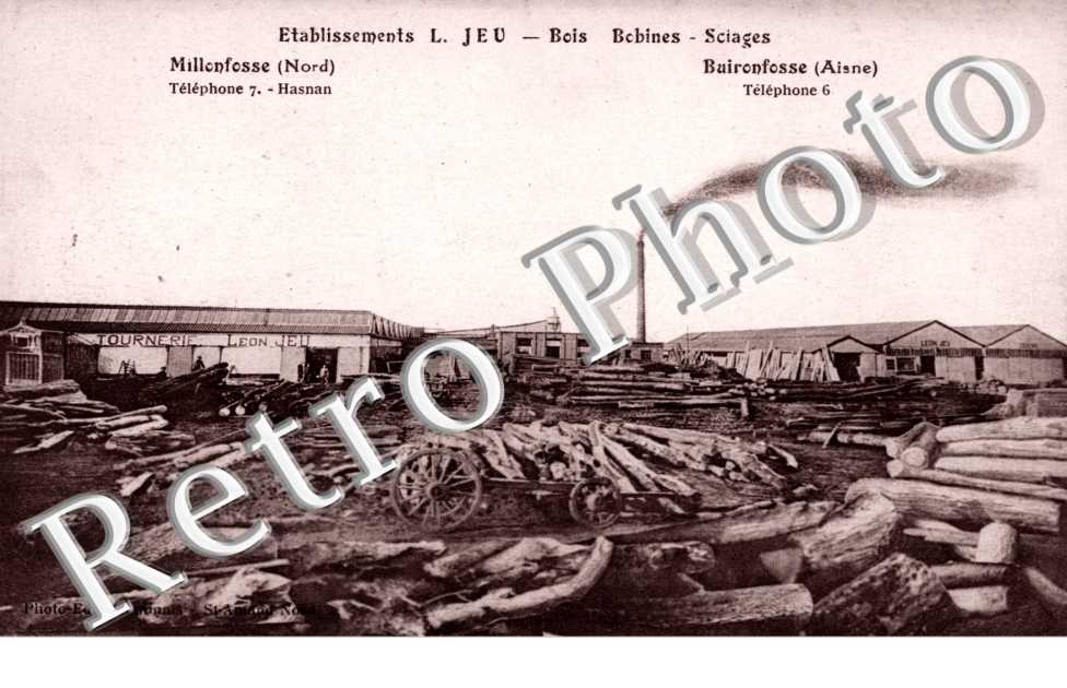 Etablissement L. Jeu - bois, bobines, sciages