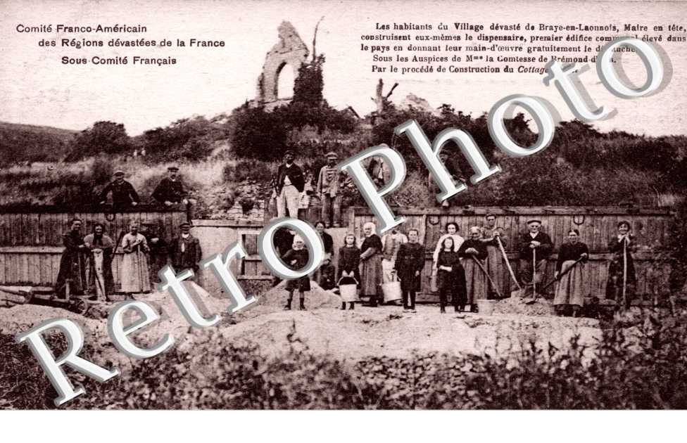 Comite franco-americain  Les habitants du village devaste
