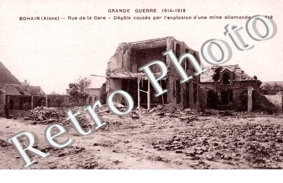 Rue de la gare - Degats causes par l'explosion d'une mine allemande