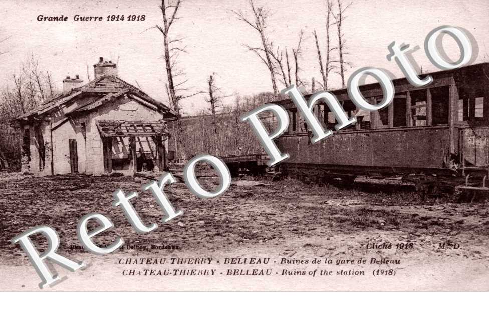 Grande guerre 1914-15 - ruines de la gare de Bellau