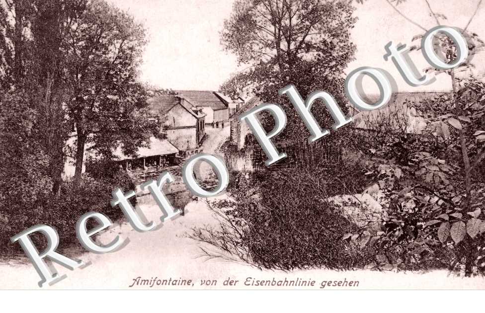 Von der Eisenbahnlinie gesehen - Feldpostkarte