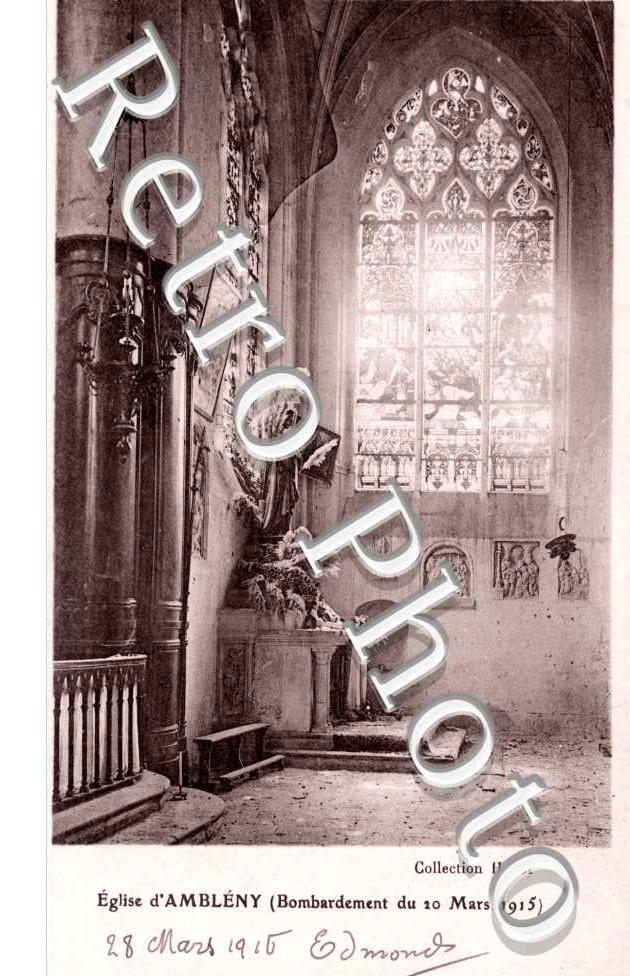 l&#039;eglise  bombardement du 19 mars 1915