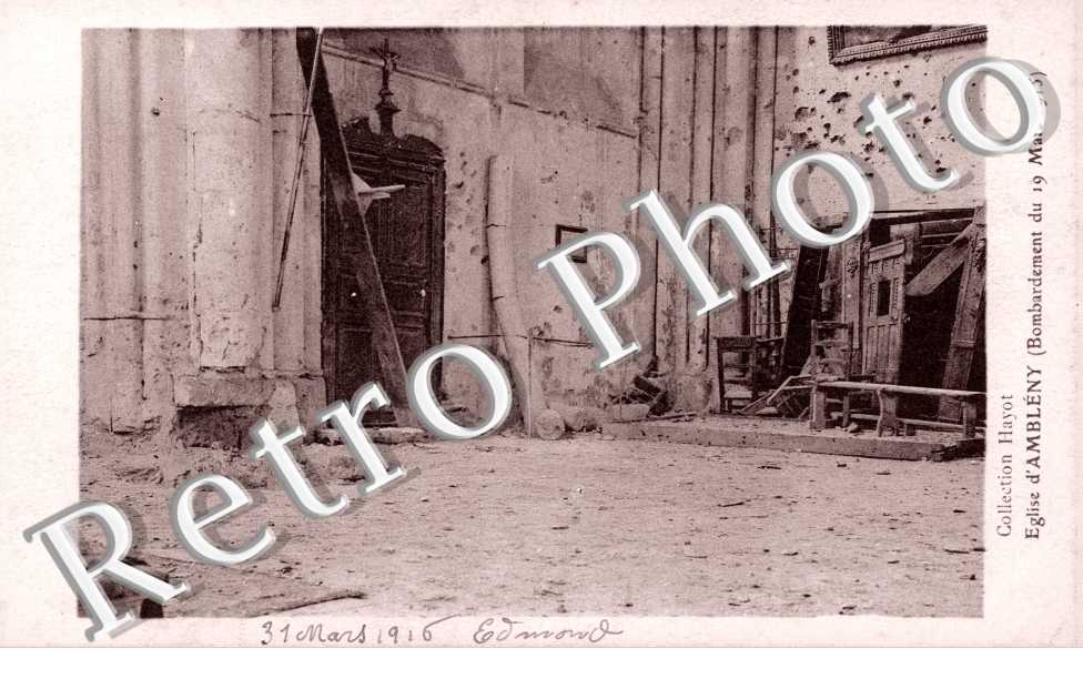 l&#039;eglise  bombardement du 19 mars 1915