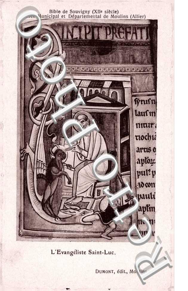 Bible de Souvigny L&#039;Evangeliste Saint-Luc