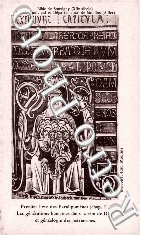 Bible de Souvigny Premier livre des Paralipomenes