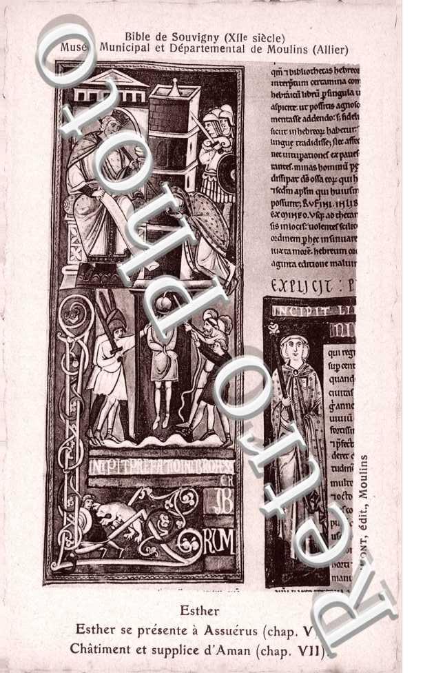 Bible de Souvigny Esther se presente a Assuerus