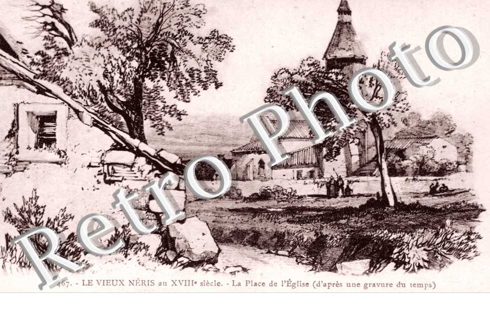 la Place de l'Eglise - GRAVURE