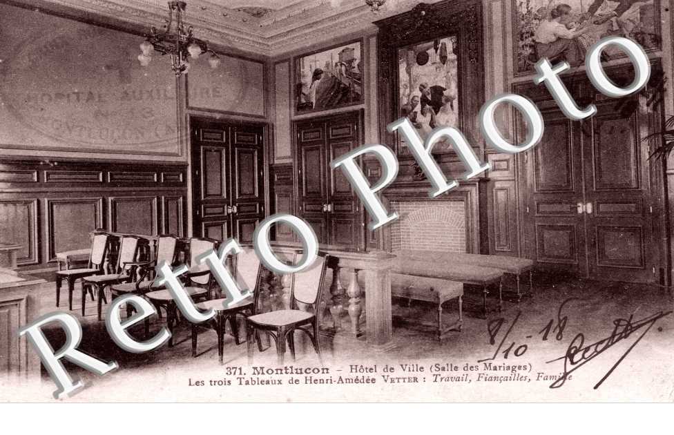 Hotel de ville salle de mariages) - les tros tableaux de Henri Amedee Vetter