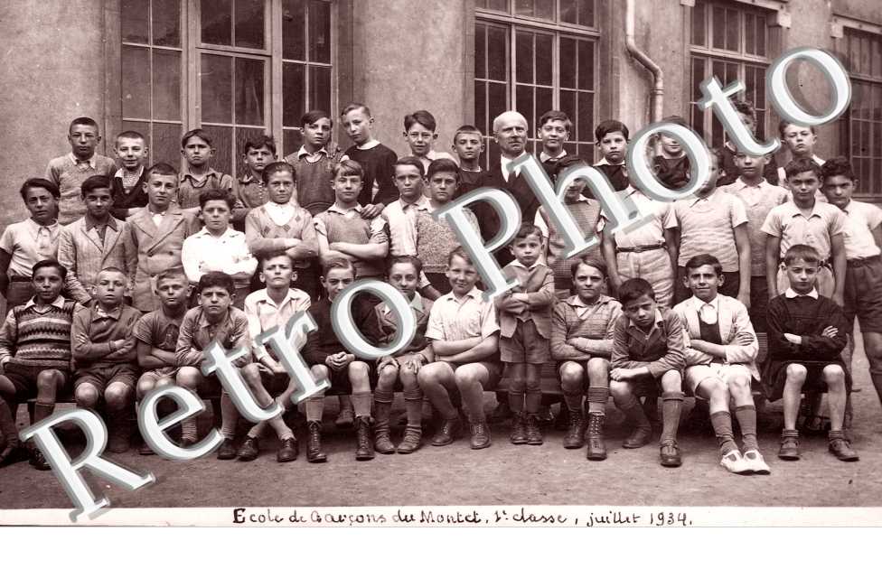 Ecole de Garcons, 1ere classe, Juillet 1934