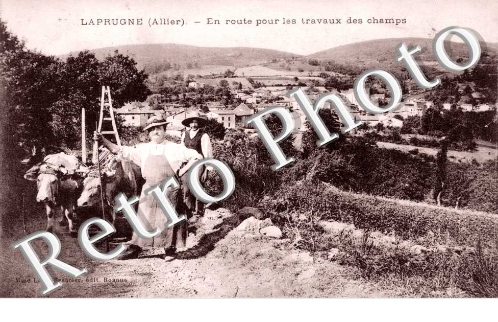 en route pour les travaux des champs