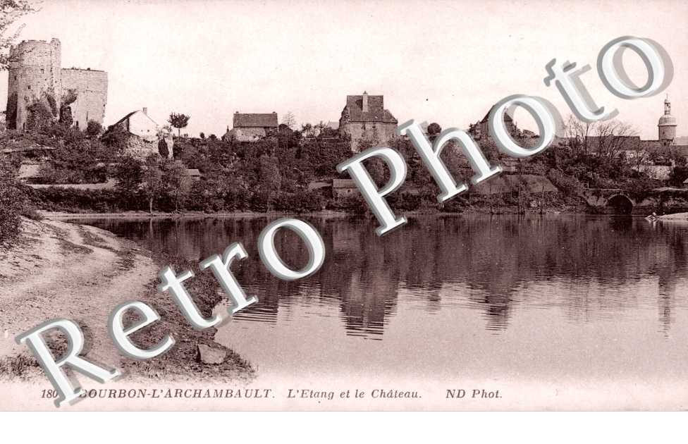 Bourbon-l'Archambault, l'Etang et le Chateau