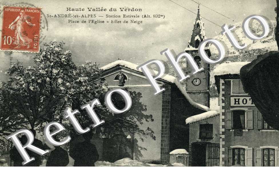 Place de l'eglise - effet de neige