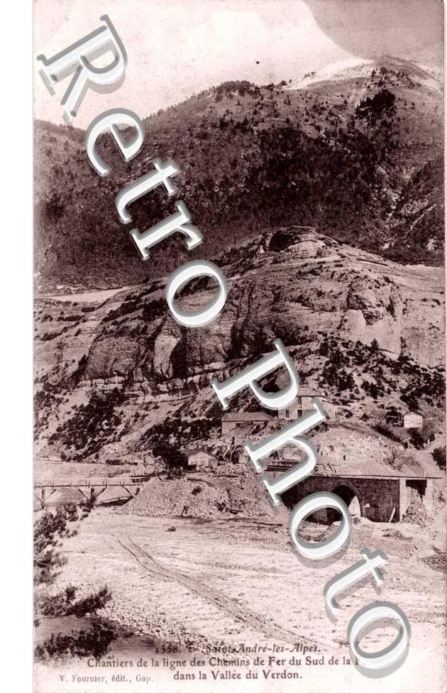 Chantier de la ligne des chemins defer du Sud