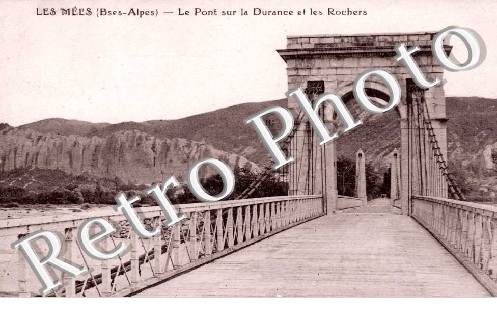 Le pont sur la Durance et les rochers