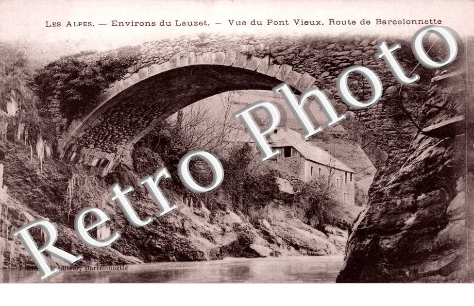 vue du pont Vieux - route de Barcelonnette