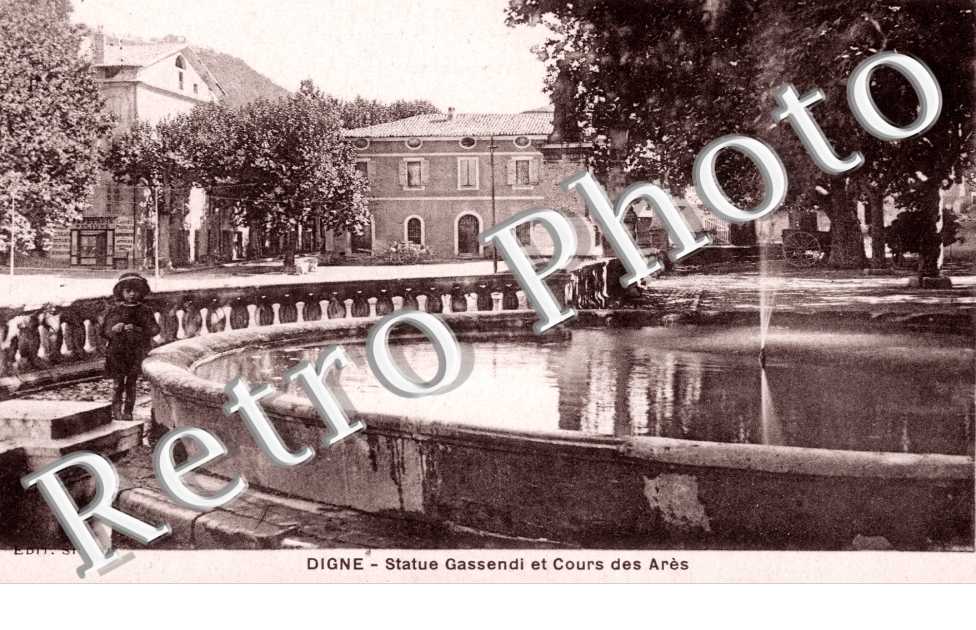 Statue Gassendi  et cours des Ares