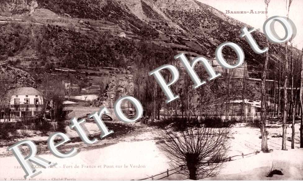 fort de France et pont sur le Verdon