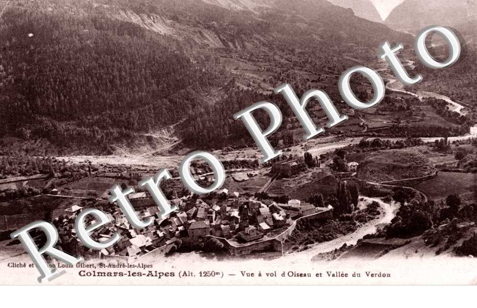 Vue à vol d'oiseau et vallee du Verdon