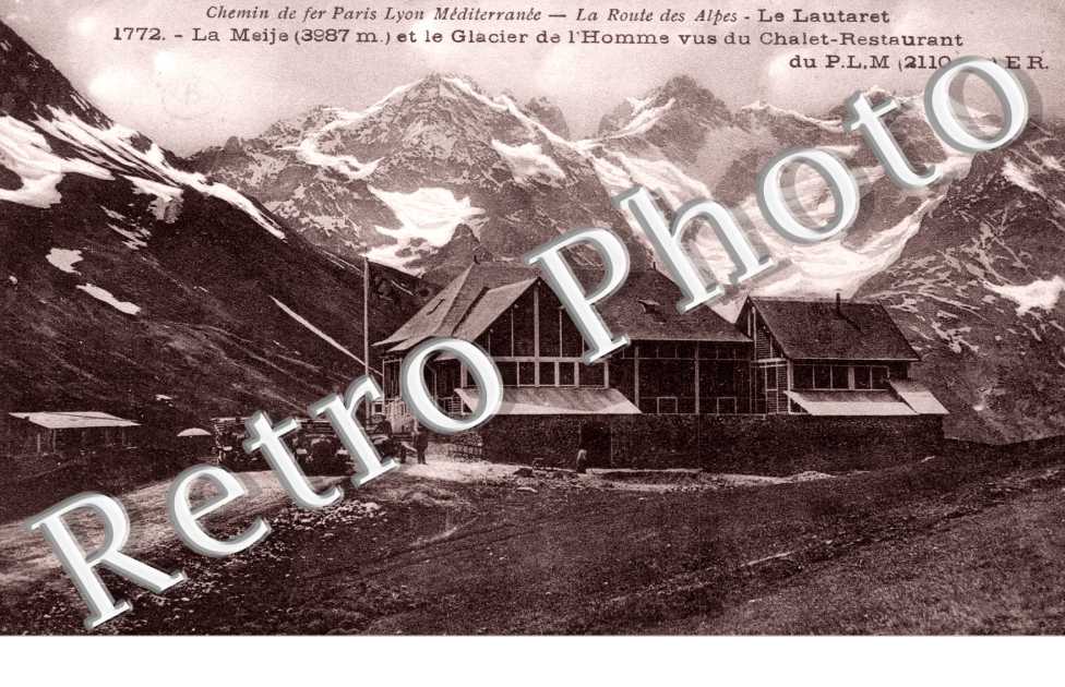 la Meije et le Glacier de l&#039;Homme vus du Chalet-Restaurant