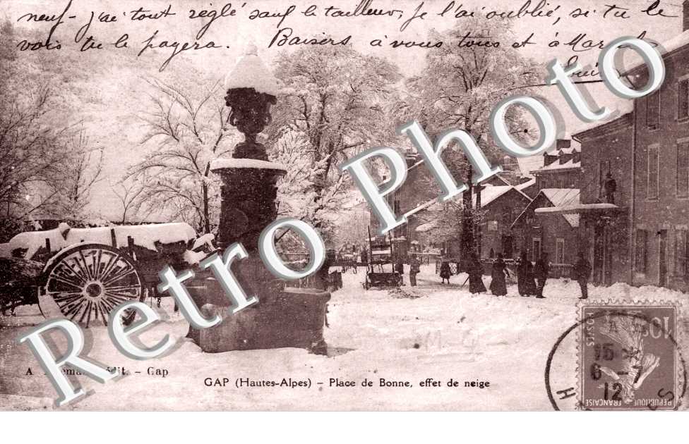 place de Bonne effet de neige