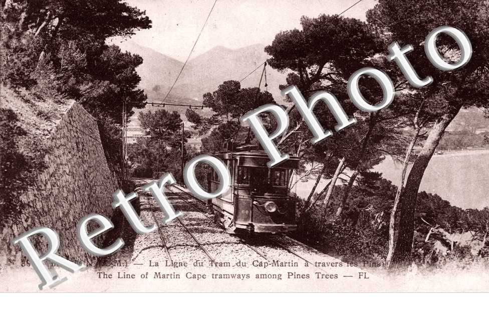 la Ligne du Tram du Cap-Martin a travers les Pins
