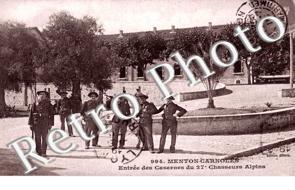 Menton-Carnoles, Entree des Casernes du 27-Chasseurs Alpins