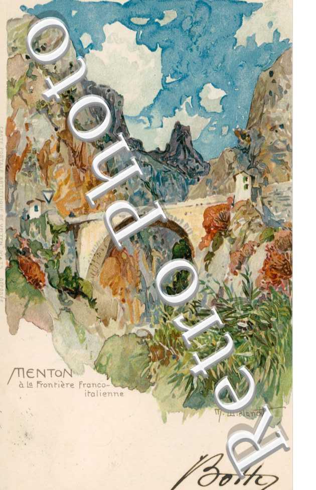Menton a la Frontiere Franco-Italienne