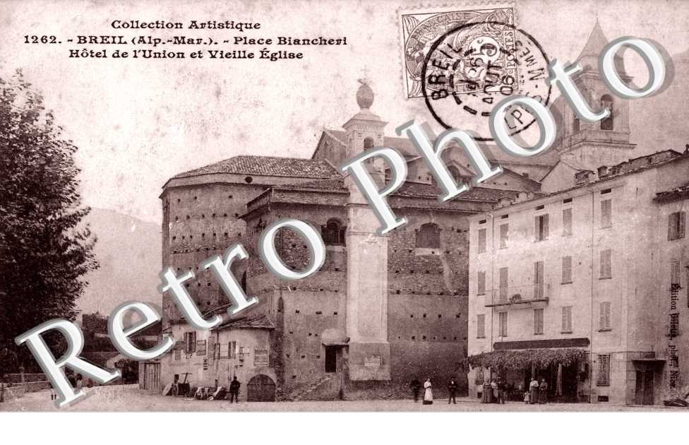 Place Biancheri -  Hotel de l&#039;Union et vieille eglise