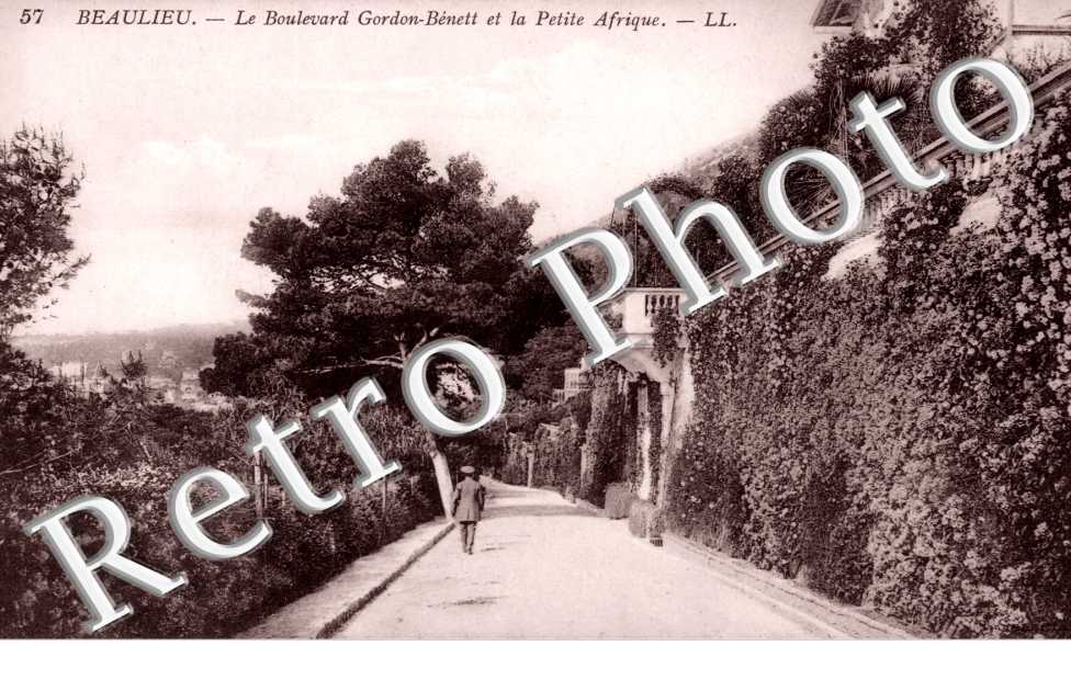 Beaulieu-sur-Mer, le Boulevard Gordon-Benett et la Petite Afrique