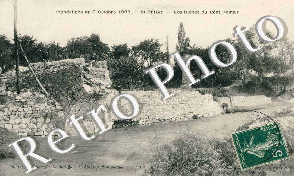 Innondations du 9 octobre 1907, les Ruines du Pont Romain