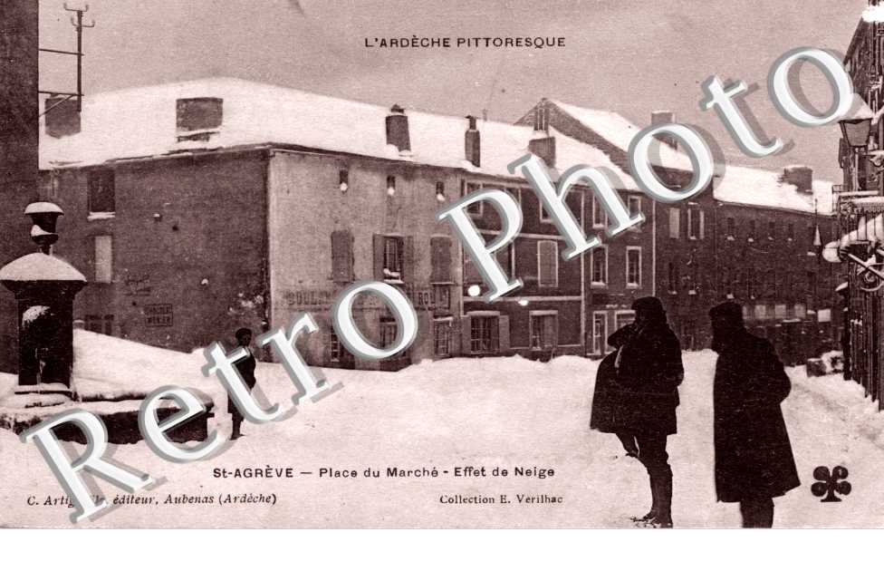 Place du marche - effet de neige