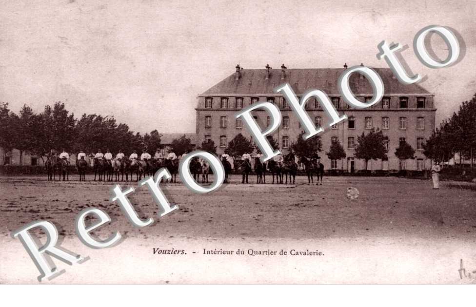 interieur du quartier de cavalerie (carte colorisee)